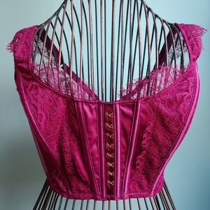 Victoria’s Secret Dream Angel Unlined Corset Bustier Top XL Fairy   Renaissance